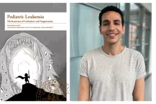 Image collage with Mohamed Eldeeb (right) and his PhD thesis cover (left).
