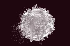 Conceptual image of the destruction of a leukemia blood cell